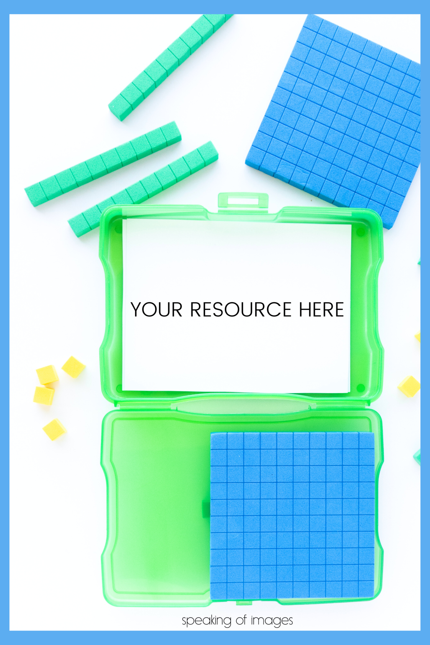 This photo is an example flat lay image with a birds eye view of the resource.